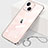 Transparent Crystal Hard Case Back Cover H09 for Apple iPhone 13 Mini Rose Gold