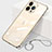 Transparent Crystal Hard Case Back Cover H09 for Apple iPhone 13 Pro Max Gold
