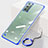 Transparent Crystal Hard Case Back Cover JS1 for Samsung Galaxy Note 20 5G Blue