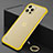 Transparent Crystal Hard Case Back Cover N01 for Apple iPhone 12 Pro Yellow
