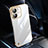 Transparent Crystal Hard Case Back Cover QC1 for Apple iPhone 12 Mini Gold