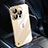 Transparent Crystal Hard Case Back Cover QC1 for Apple iPhone 12 Pro Max Gold