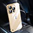 Transparent Crystal Hard Case Back Cover QC1 for Apple iPhone 13 Pro Max Gold