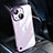 Transparent Crystal Hard Case Back Cover QC1 for Apple iPhone 13 Purple