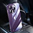 Transparent Crystal Hard Case Back Cover QC1 for Apple iPhone 14 Pro Max Purple