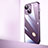 Transparent Crystal Hard Case Back Cover QC2 for Apple iPhone 14 Plus Purple
