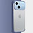 Transparent Crystal Hard Case Back Cover QC3 for Apple iPhone 13 Blue