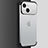 Transparent Crystal Hard Case Back Cover QC3 for Apple iPhone 13 Silver