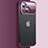 Transparent Crystal Hard Case Back Cover QC4 for Apple iPhone 13 Red Wine