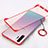 Transparent Crystal Hard Case Back Cover S01 for Samsung Galaxy Note 10 Plus Red