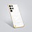 Transparent Crystal Hard Case Back Cover S01 for Samsung Galaxy S22 Ultra 5G Gold