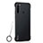 Transparent Crystal Hard Case Back Cover S02 for Xiaomi Redmi Note 8 (2021) Black