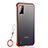 Transparent Crystal Hard Case Back Cover S04 for Huawei Honor V30 5G Red