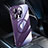 Transparent Crystal Hard Case Back Cover with Mag-Safe Magnetic QC1 for Apple iPhone 12 Pro Purple