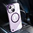 Transparent Crystal Hard Case Back Cover with Mag-Safe Magnetic QC1 for Apple iPhone 14