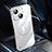 Transparent Crystal Hard Case Back Cover with Mag-Safe Magnetic QC1 for Apple iPhone 14 Plus Silver