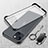 Transparent Crystal Hard Case Back Cover with Magnetic Finger Ring Stand for Apple iPhone 13 Mini Black