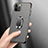 Transparent Crystal Hard Case Back Cover with Magnetic Finger Ring Stand for Apple iPhone 13 Pro