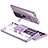 Transparent Crystal Hard Case Back Cover with Stand AC2 for Samsung Galaxy S22 Ultra 5G Purple