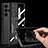 Transparent Crystal Hard Case Back Cover with Stand AC3 for Samsung Galaxy S22 Ultra 5G
