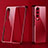 Transparent Crystal Hard Case Back Cover Z01 for Samsung Galaxy Z Fold4 5G Red