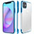 Transparent Crystal Hard Rigid Case Back Cover H01 for Apple iPhone 11 Blue