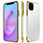 Transparent Crystal Hard Rigid Case Back Cover H01 for Apple iPhone 11 Pro Gold