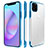 Transparent Crystal Hard Rigid Case Back Cover H01 for Apple iPhone 11 Pro Max Blue