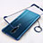 Transparent Crystal Hard Rigid Case Back Cover H01 for OnePlus 7T Pro 5G Blue