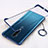 Transparent Crystal Hard Rigid Case Back Cover H01 for OnePlus 7T Pro Blue