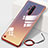 Transparent Crystal Hard Rigid Case Back Cover H01 for OnePlus 8 Pro Red