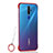 Transparent Crystal Hard Rigid Case Back Cover H01 for Oppo A5 (2020) Red