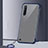 Transparent Crystal Hard Rigid Case Back Cover H01 for Oppo F15 Blue