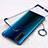 Transparent Crystal Hard Rigid Case Back Cover H01 for Oppo Find X2 Blue