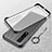 Transparent Crystal Hard Rigid Case Back Cover H01 for Oppo Find X2 Pro Black