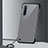 Transparent Crystal Hard Rigid Case Back Cover H01 for Oppo Reno3 Black