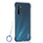 Transparent Crystal Hard Rigid Case Back Cover H01 for Realme X2 Blue