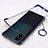 Transparent Crystal Hard Rigid Case Back Cover H01 for Samsung Galaxy A71 5G Blue