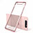 Transparent Crystal Hard Rigid Case Back Cover H01 for Samsung Galaxy A80 Rose Gold