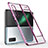 Transparent Crystal Hard Rigid Case Back Cover H01 for Samsung Galaxy Fold Purple