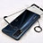 Transparent Crystal Hard Rigid Case Back Cover H01 for Vivo Y50 Black