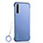 Transparent Crystal Hard Rigid Case Back Cover H02 for Realme X3 SuperZoom Blue