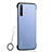 Transparent Crystal Hard Rigid Case Back Cover H02 for Realme X50 5G Black