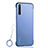 Transparent Crystal Hard Rigid Case Back Cover H02 for Realme X50 Pro 5G Blue