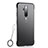 Transparent Crystal Hard Rigid Case Back Cover H03 for OnePlus 7T Pro 5G Black