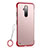 Transparent Crystal Hard Rigid Case Back Cover H03 for OnePlus 7T Pro 5G Red