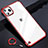 Transparent Crystal Hard Rigid Case Back Cover S01 for Apple iPhone 11 Pro Max Red
