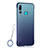 Transparent Crystal Hard Rigid Case Back Cover S01 for Huawei Honor 20 Lite Blue