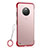 Transparent Crystal Hard Rigid Case Back Cover S01 for OnePlus 7T Red