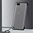 Transparent Crystal Hard Rigid Case Back Cover S01 for Oppo RX17 Neo Black